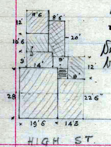 57-59 High Street in the 1927 valuer's notebook